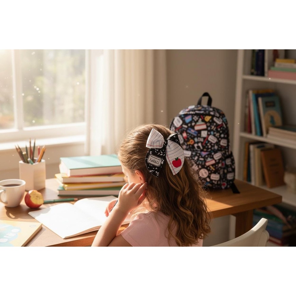 School Notebook Sailor Hair Bow‎ – Notebook – School Supply Hair Accessory